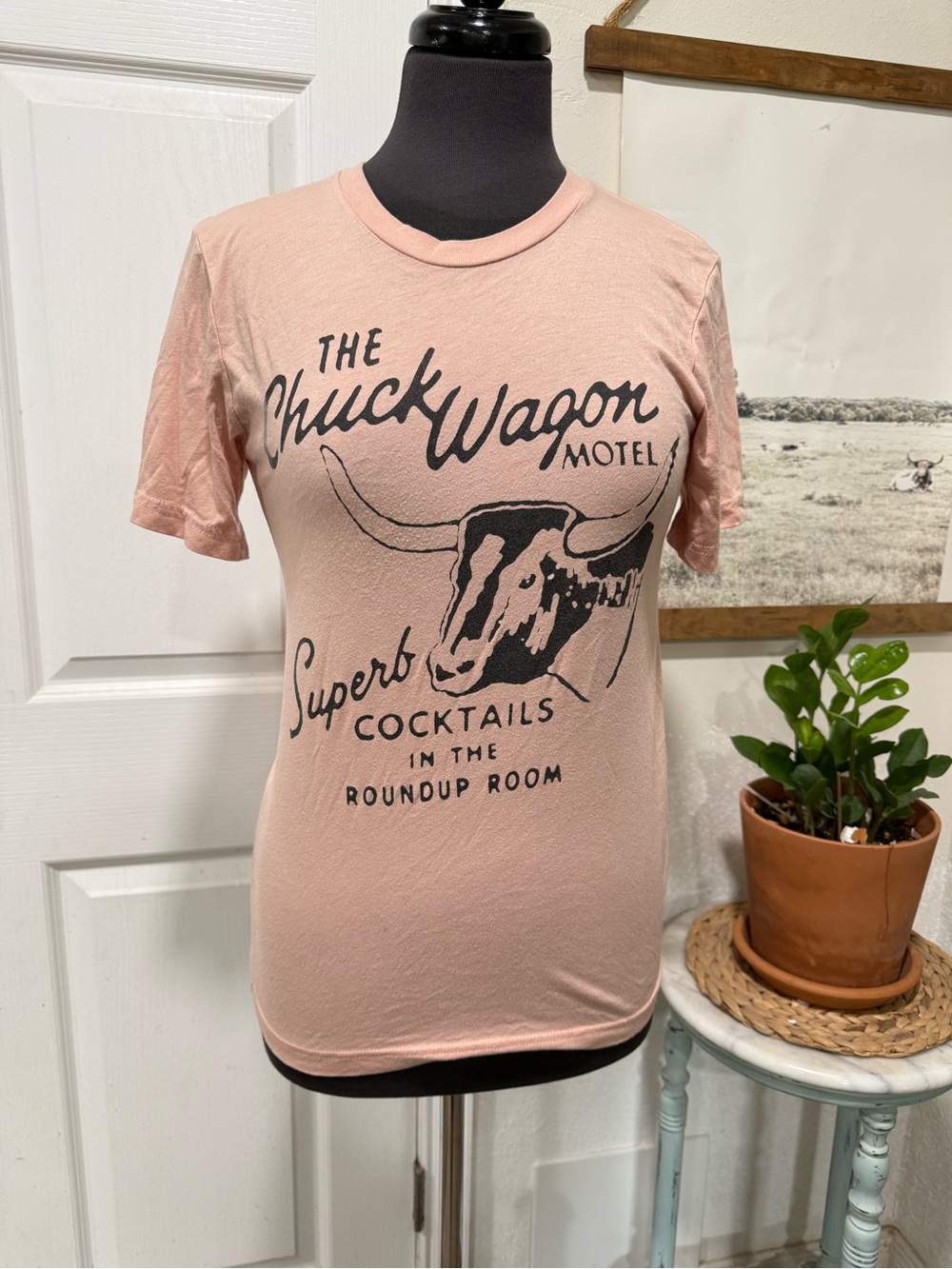 Bella Canvas Pink Graphic 'The Chuck Wagon' Short Sleeve Tee